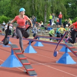 Roadshow ADHR - České Budějovice MČR v požárním sportu - ženy na konci kladiny s hadicemi