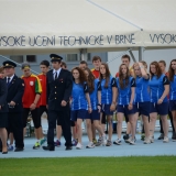 Roadshow ADHR - MČR v požárním sportu mládeže Brno - nástup cvičích dívek