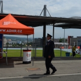 Roadshow ADHR - MČR v požárním sportu mládeže Brno -pohled na stánek a areál