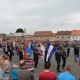 Roadshow ADHR - SDH Velvary 150 let - nástup - průvod vlajek