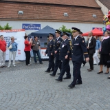 Roadshow ADHR - SDH Velvary 150 let - průvod v čele brigádní generál HZS ČR Ing Ryba