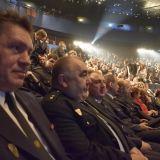 pohled do sálu hudební scény MDB - vyhlášení výsledků ankety Dobrovolní hasiči roku 2014